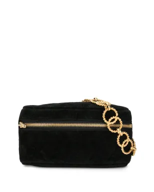 CHANEL Pre-Owned 1997年製 ダイヤモンドキルティング チェーンベルトバッグ ブラック - サムネイル1