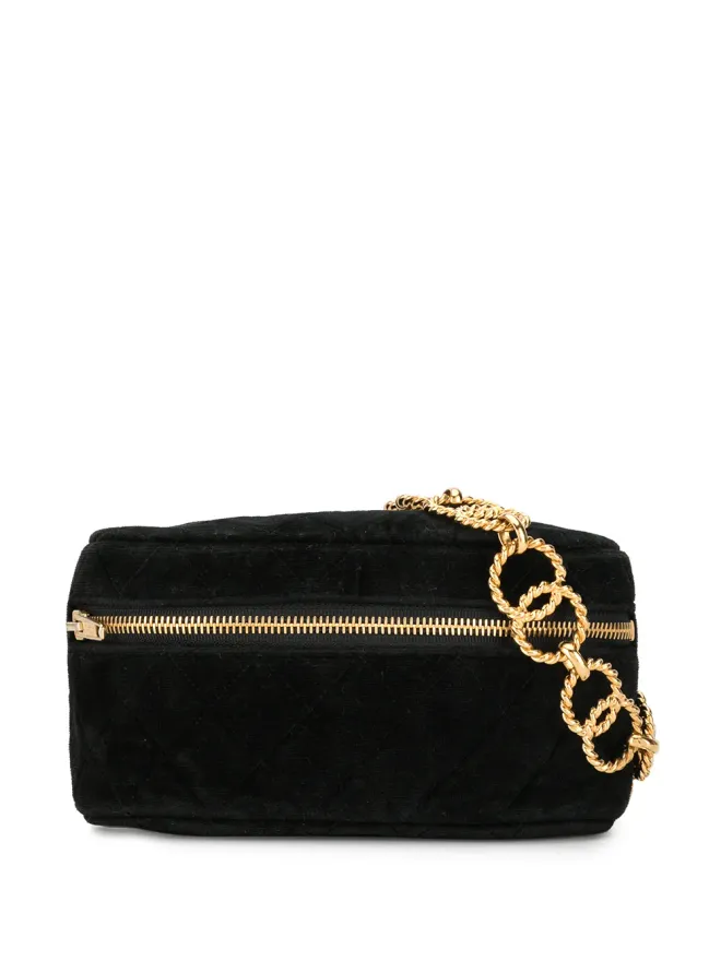 CHANEL Pre-Owned CHANEL Pre-Owned 1997年製 ダイヤモンドキルティング チェーンベルトバッグ ブラックの商品画像