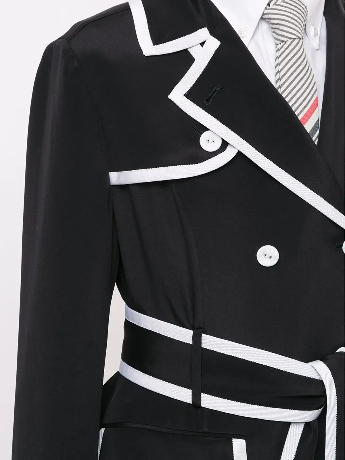Thom Browne グログランリボン付きトレンチコートドレス - 画像5