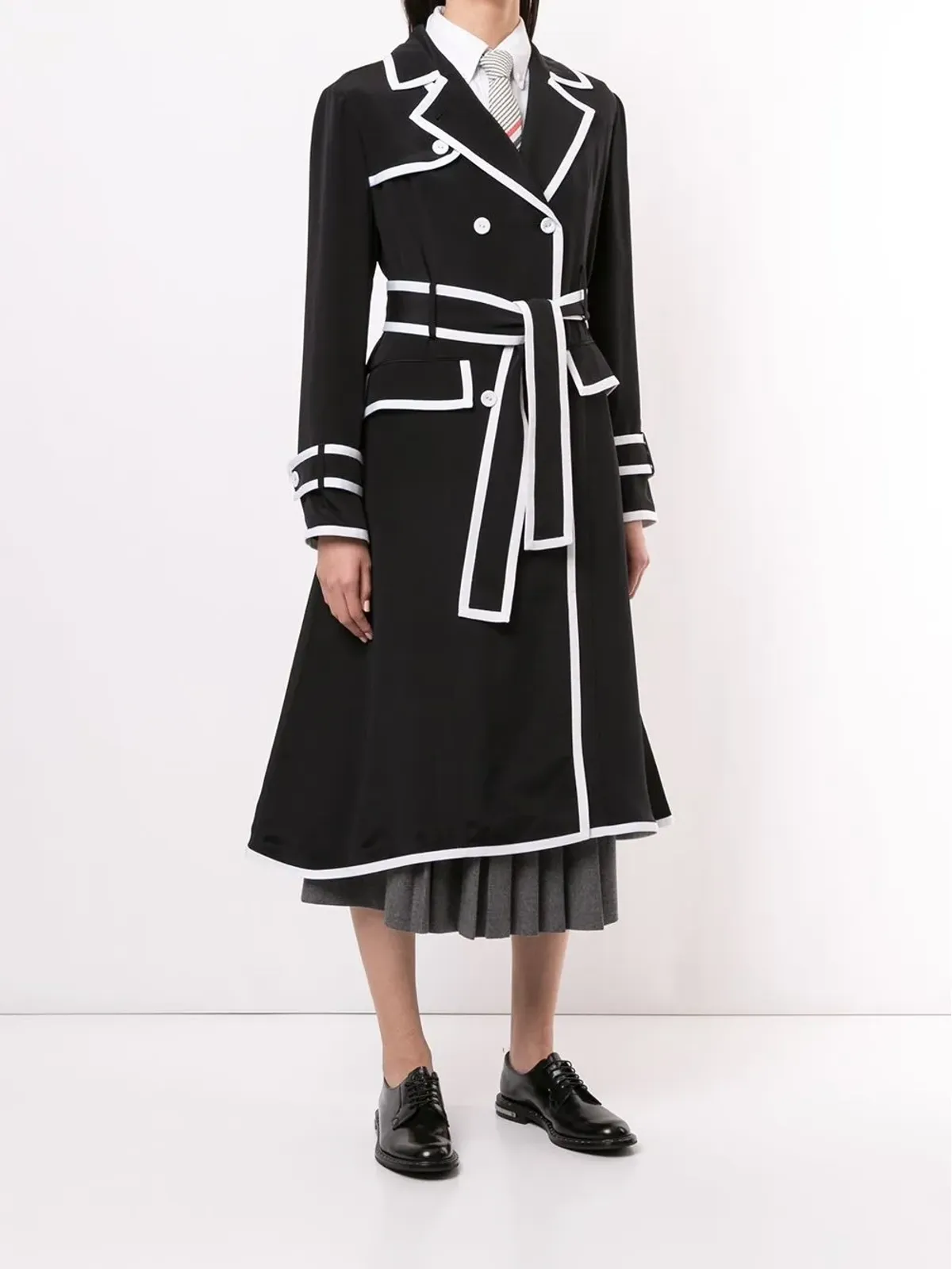 Thom Browne グログランリボン付きトレンチコートドレス - 画像3