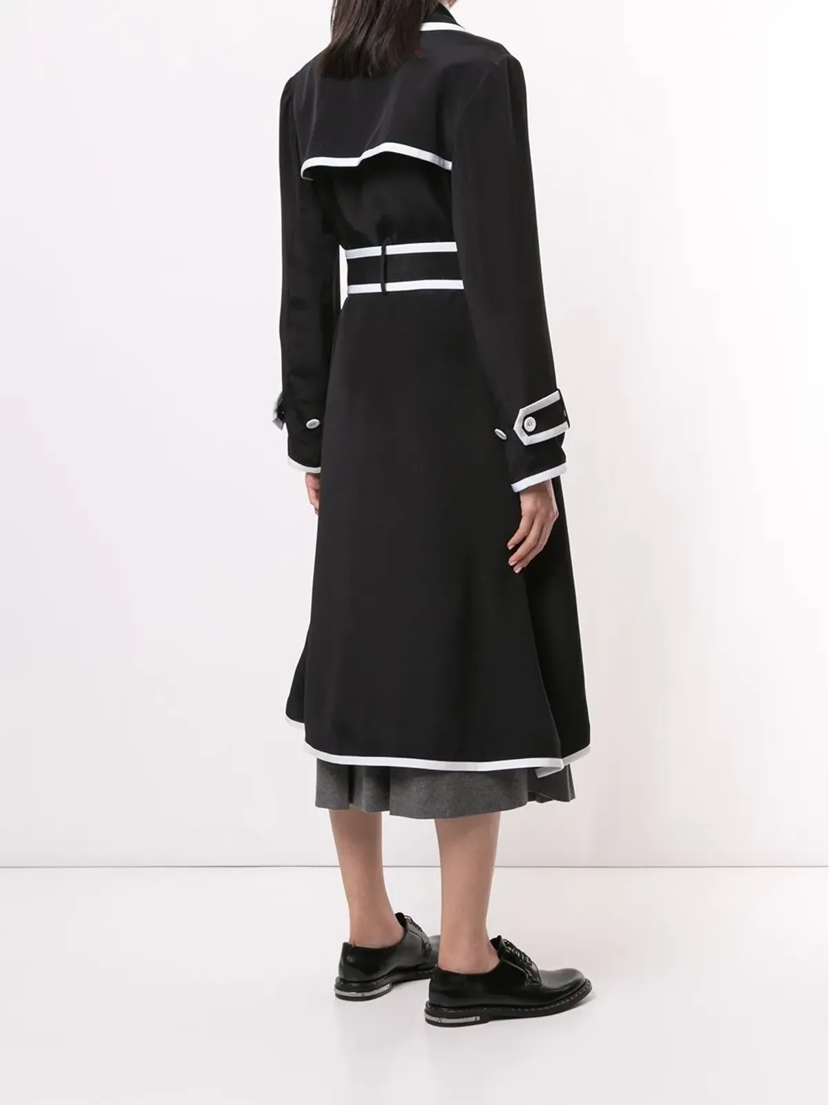 Thom Browne グログランリボン付きトレンチコートドレス - 画像4
