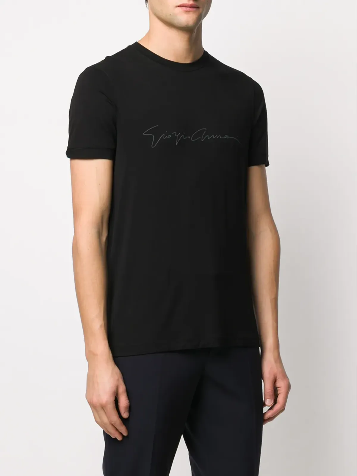Giorgio Armani ロゴプリント スリムフィットTシャツ - 画像3