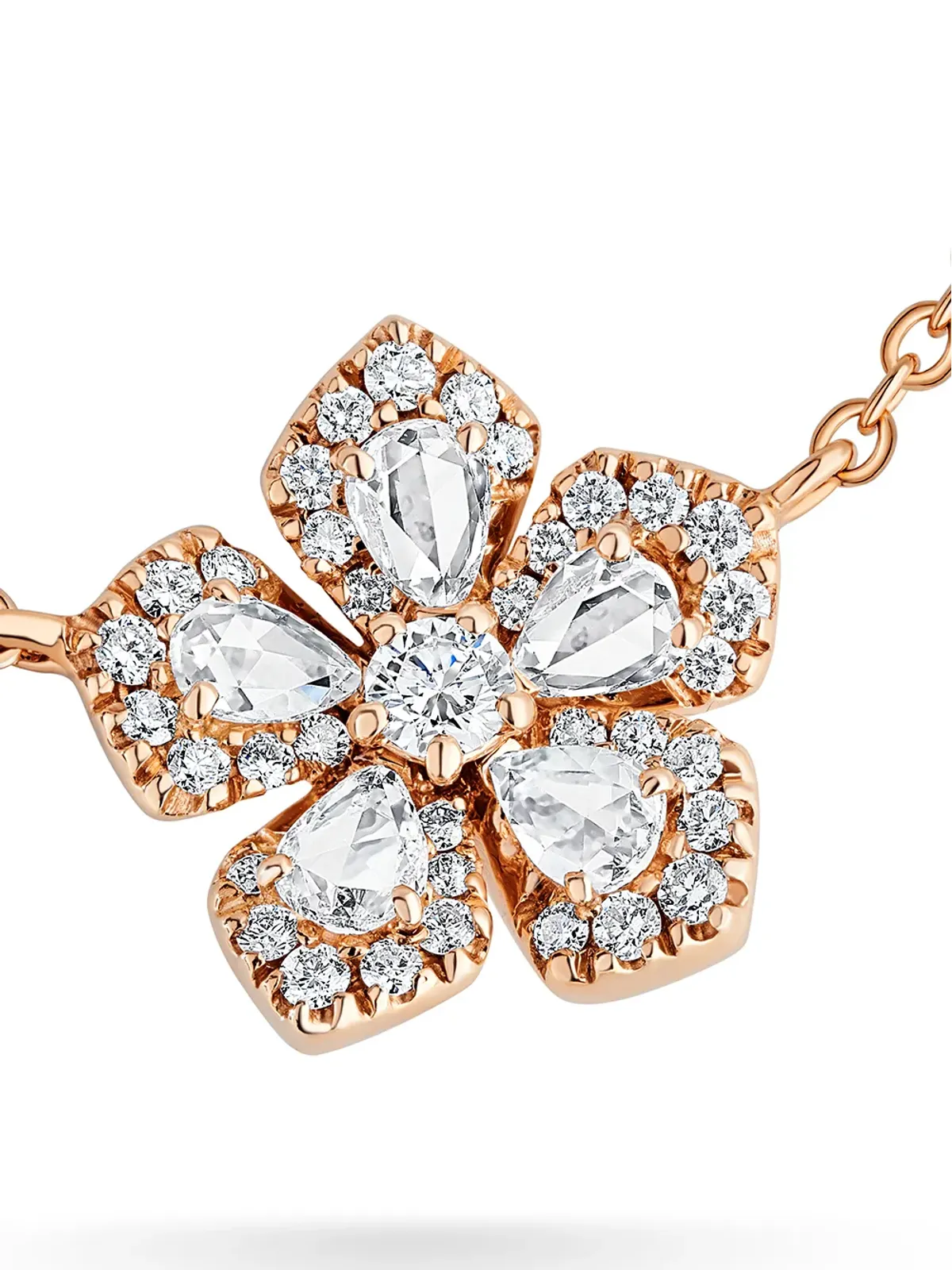 David Morris 18K ローズゴールド ダイヤモンド Miss Daisy Sautoir ネックレス - ピンク - 画像3