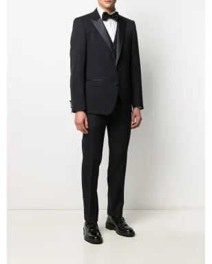 Dolce & Gabbana マルティーニフィット ウール-シルク タキシードスーツ - ブルー - サムネイル3