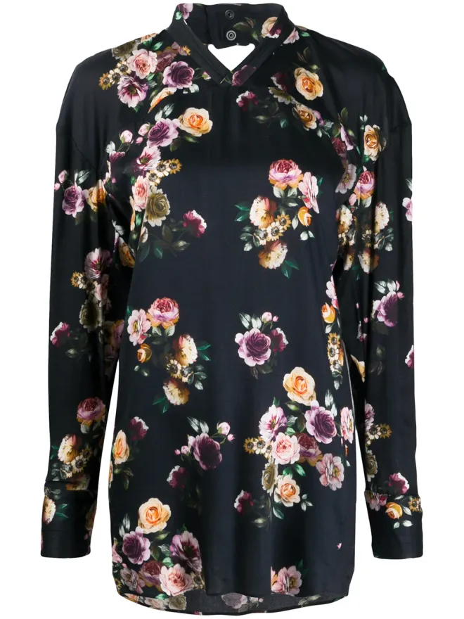 Vivienne Westwood Vivienne Westwood コッコ フローラルプリント ブラウス - ブラックの商品画像