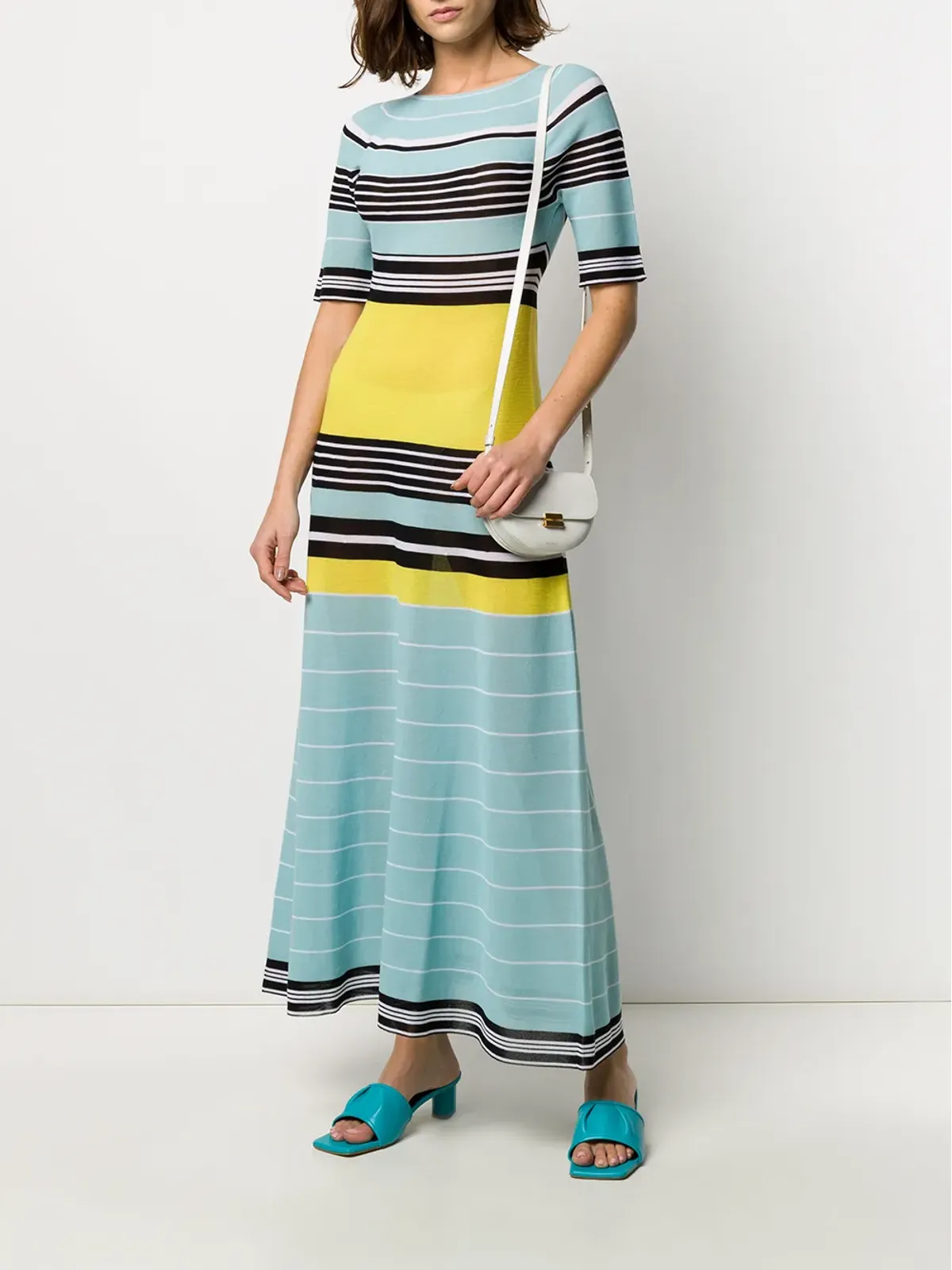 Lanvin ストライプ入りロングニットドレス - 画像2