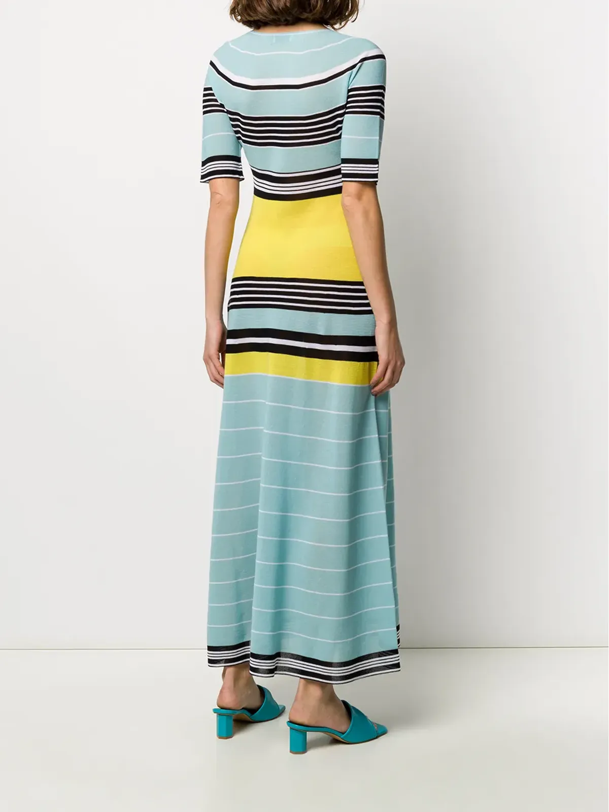 Lanvin ストライプ入りロングニットドレス - 画像4