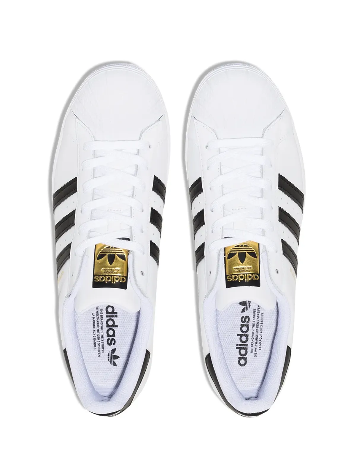 adidas スーパースター ホワイト/ブラック スニーカー - 画像4