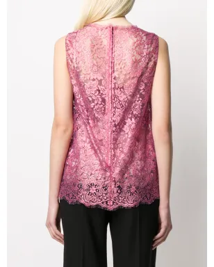 Dolce & Gabbana 花柄レースのノースリーブブラウス - サムネイル4