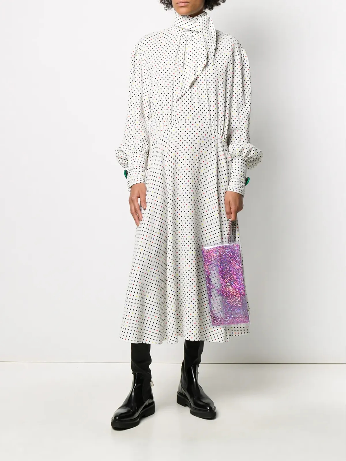 Christopher Kane ポルカドット タイネック ドレス - 画像2