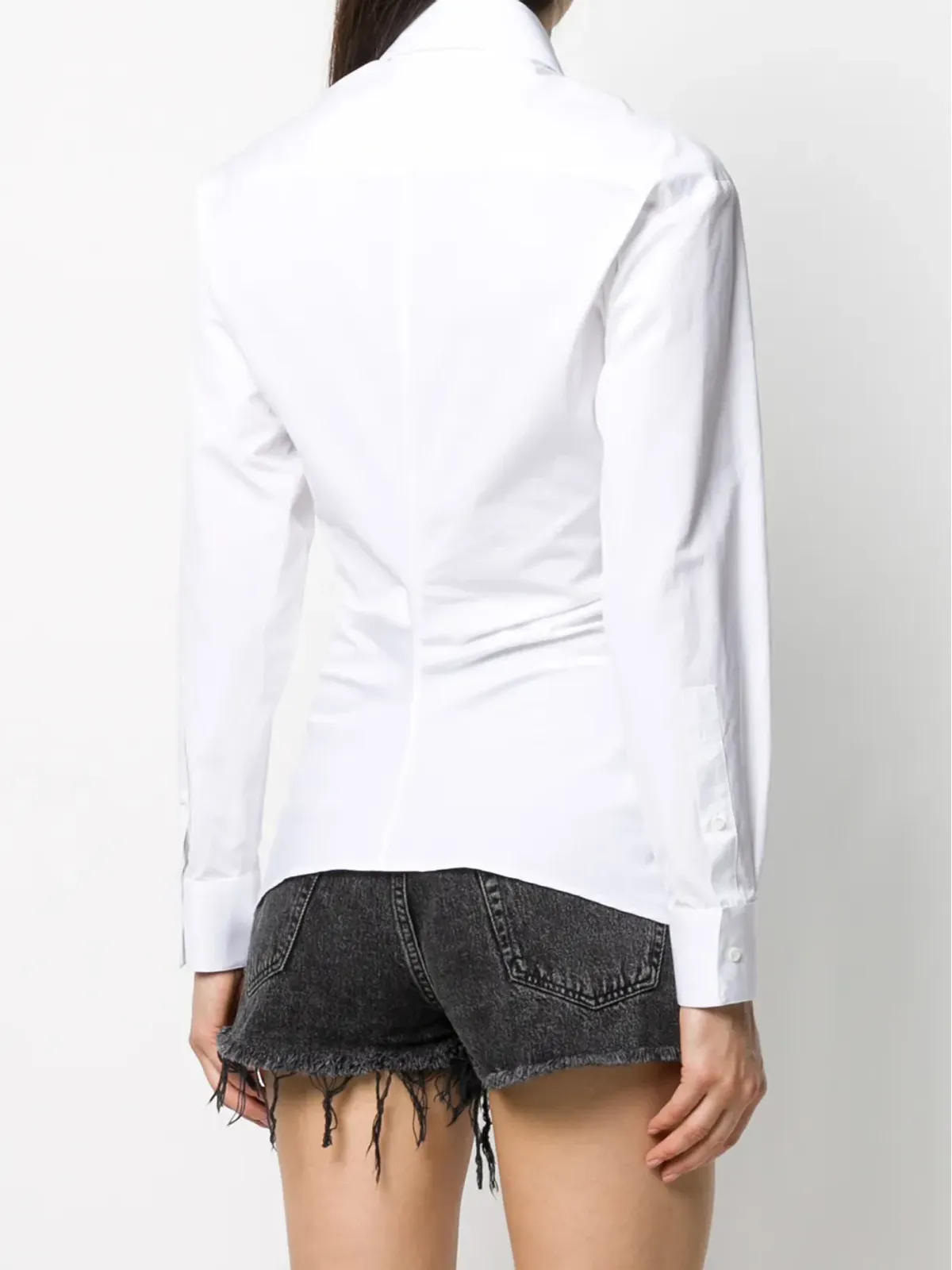 Off-White ドレープディテール長袖シャツ - 画像4
