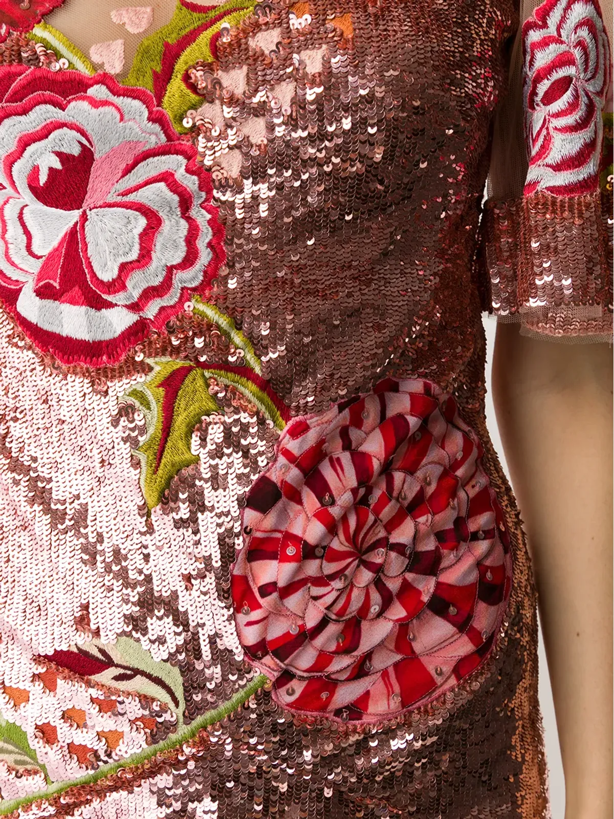 Temperley London フローラル刺繍スパンコール付きチュールガウン - 画像5