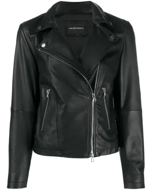 Emporio Armani ジップ付きバイカージャケット（ブラック） - サムネイル1