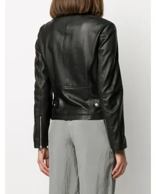 Emporio Armani ジップ付きバイカージャケット（ブラック） - サムネイル4