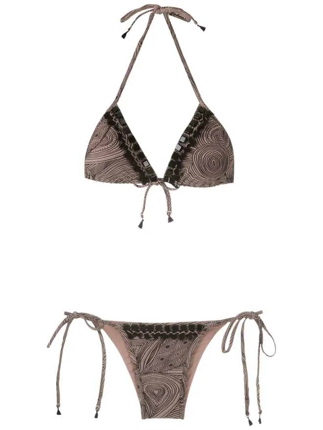 Amir Slama Amir Slama エンベリッシュド・トライアングルビキニセットの商品画像