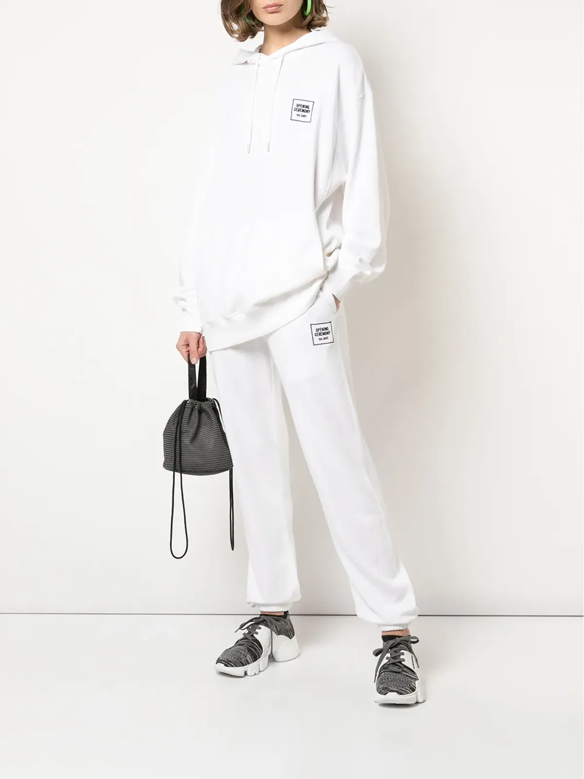 Opening Ceremony ホワイトのミニロゴ入りコットン製スウェットパンツ - 画像3