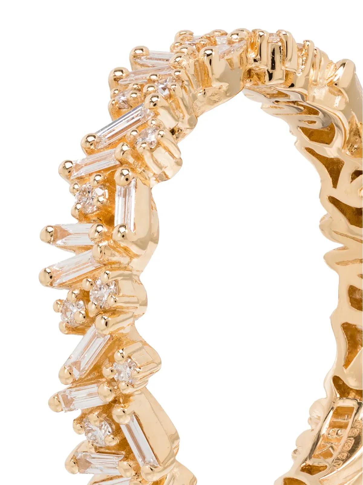 Suzanne Kalan 18kt yellow gold Icon baguette diamond ring - 画像3