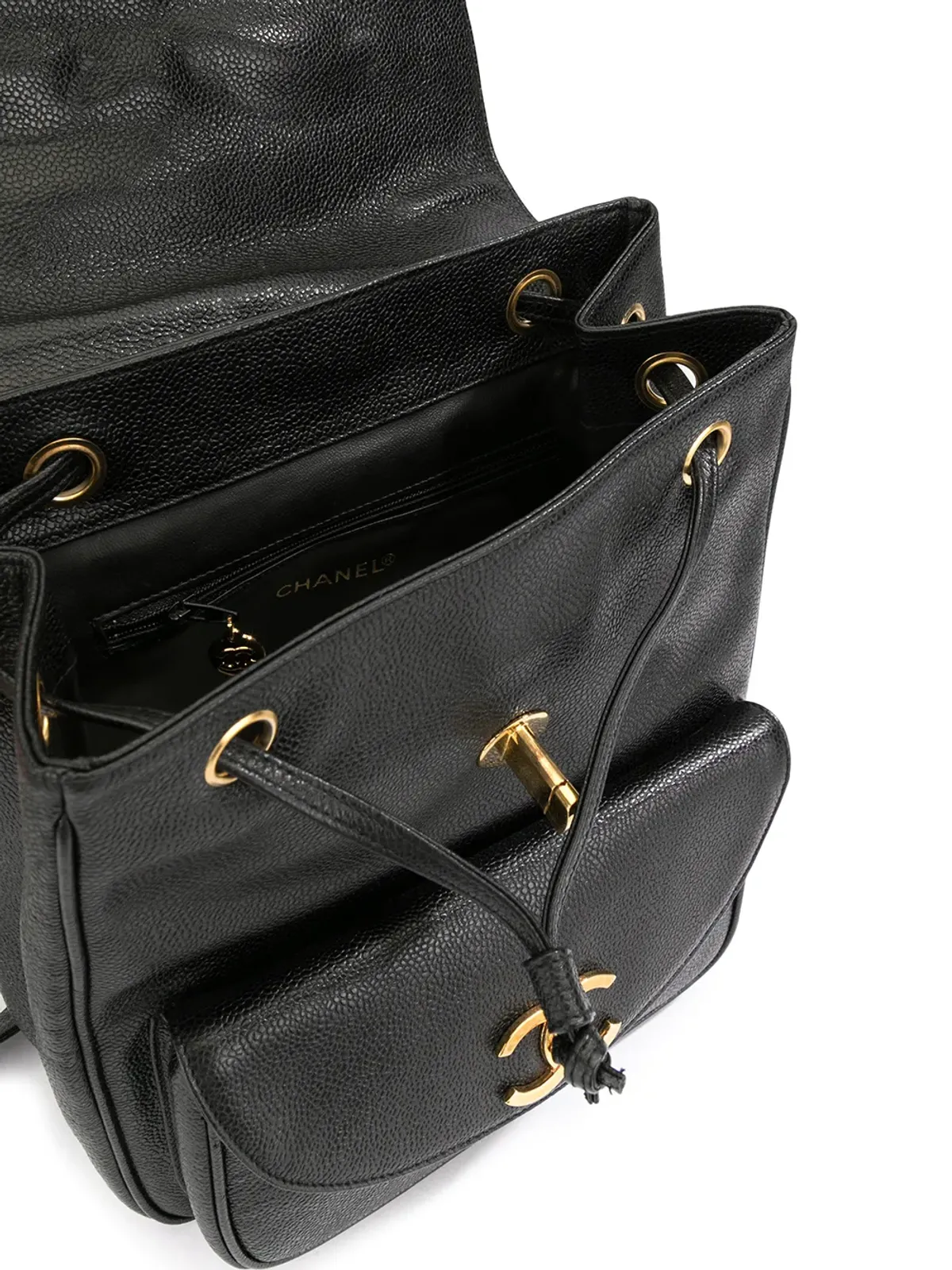 CHANEL Pre-Owned 1995 CC flap backpack - Black - 画像5