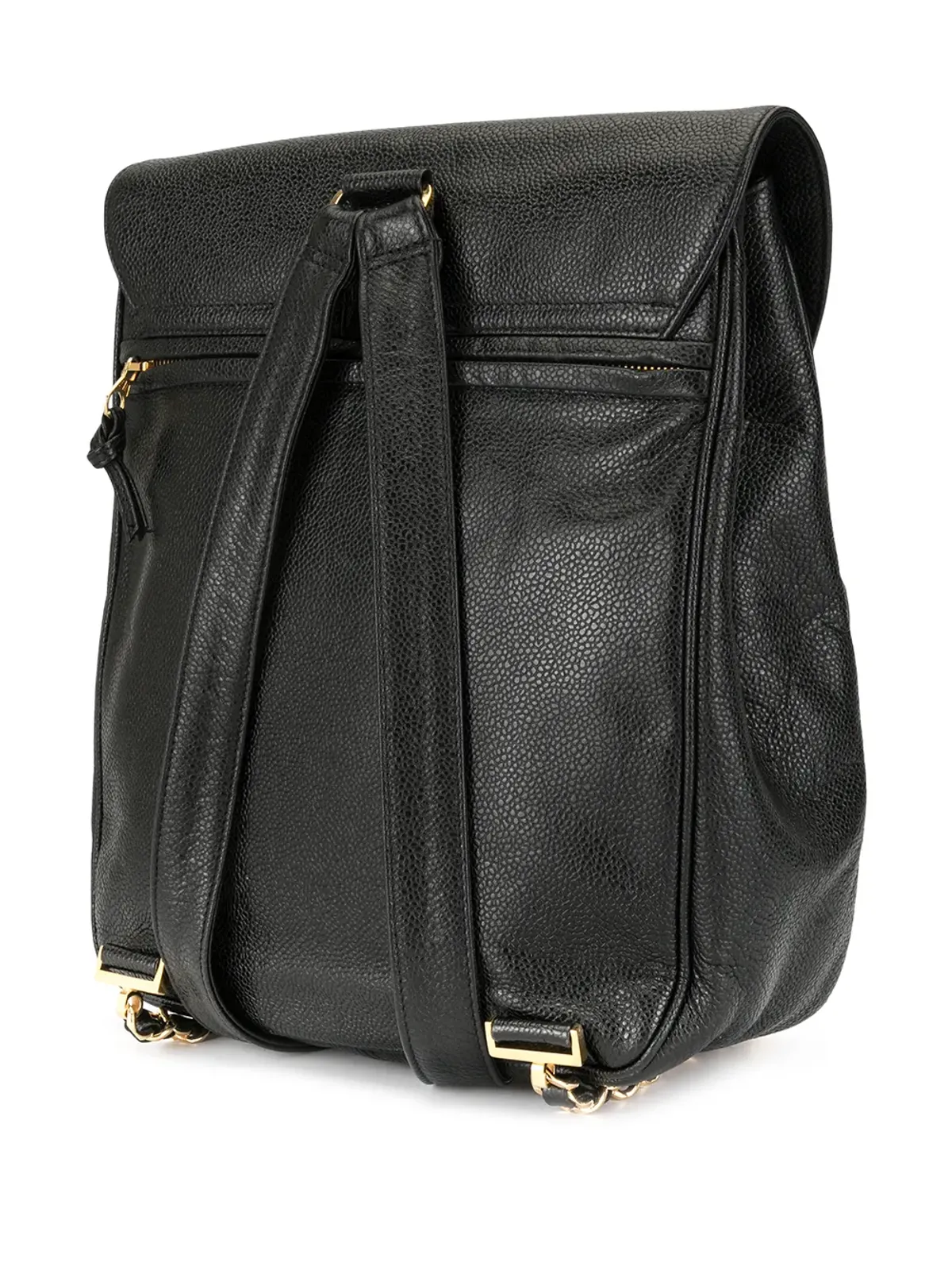 CHANEL Pre-Owned 1995 CC flap backpack - Black - 画像3