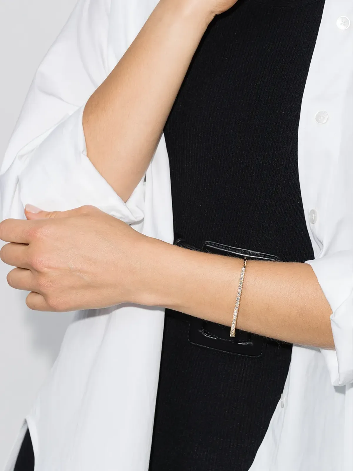 Suzanne Kalan 18金イエローゴールド ミックスカットダイヤモンド ブレスレット - 画像4