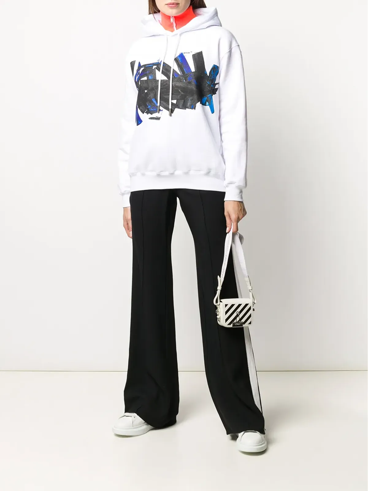 Off-White graphic logo print hoodie - 画像2