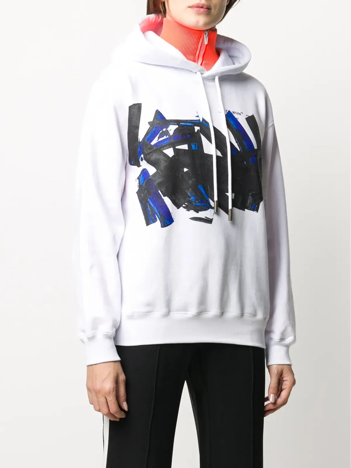 Off-White graphic logo print hoodie - 画像3