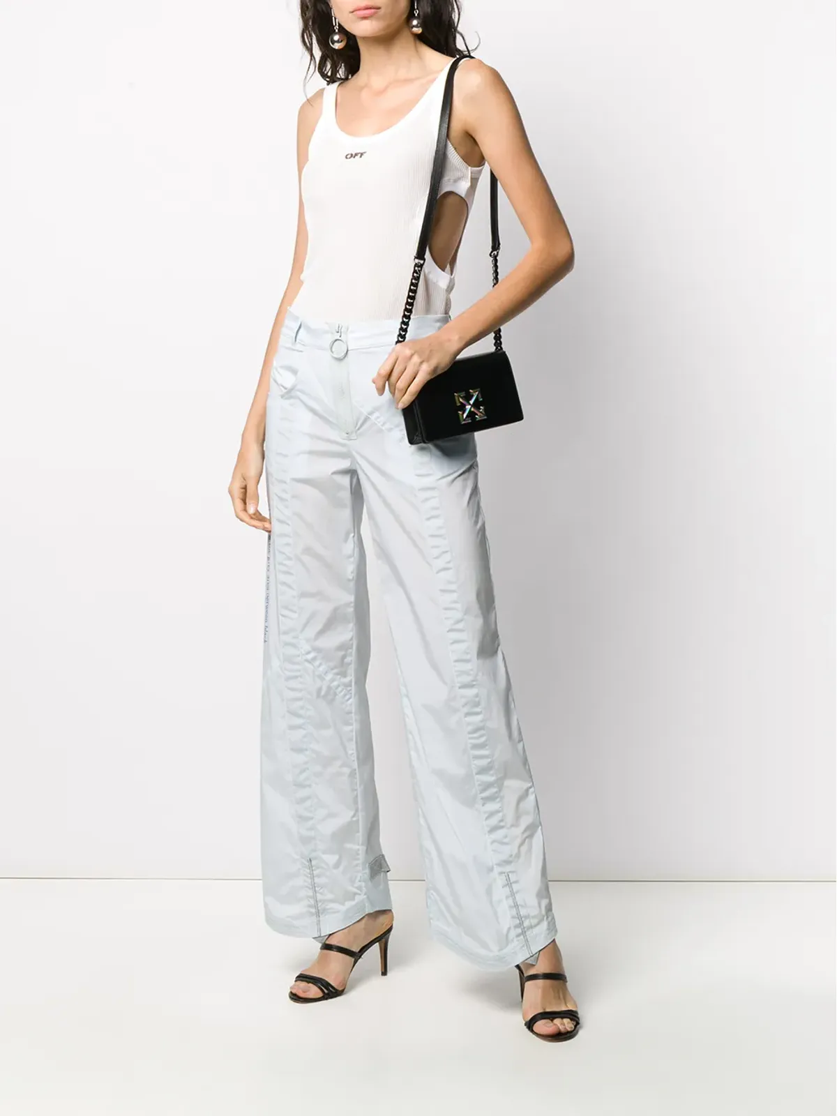Off-White パネルド・パラッツォパンツ - ブルー - 画像2