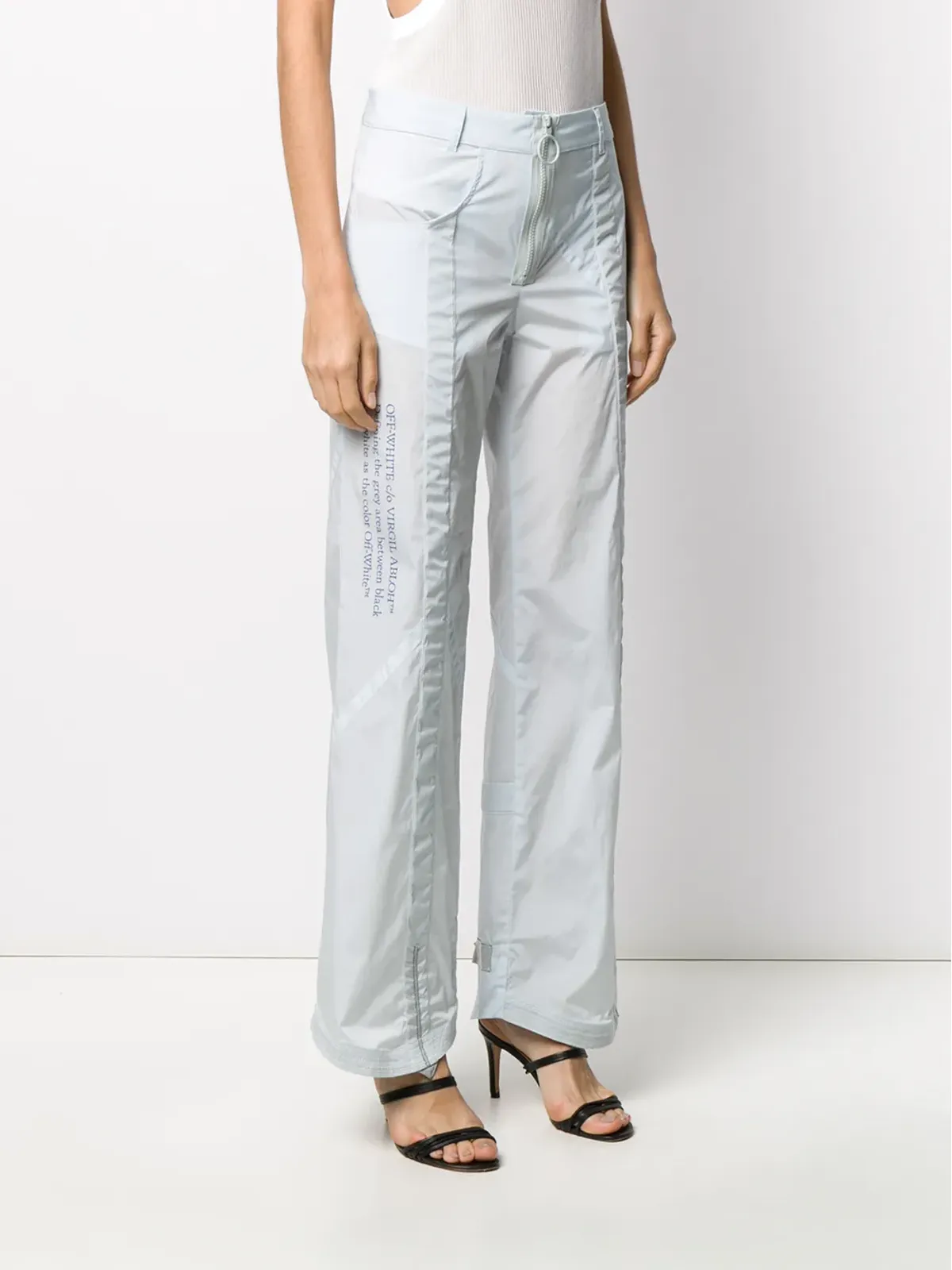 Off-White パネルド・パラッツォパンツ - ブルー - 画像3