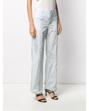 Off-White パネルド・パラッツォパンツ - ブルー - サムネイル3