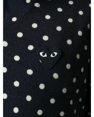 Comme Des Garçons ポルカドット柄 Vネックセーター - サムネイル5