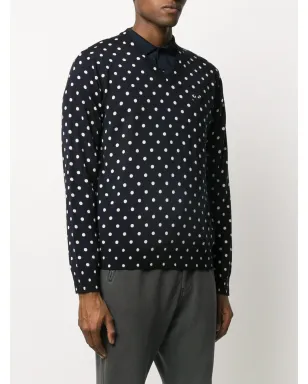 Comme Des Garçons ポルカドット柄 Vネックセーター - サムネイル3