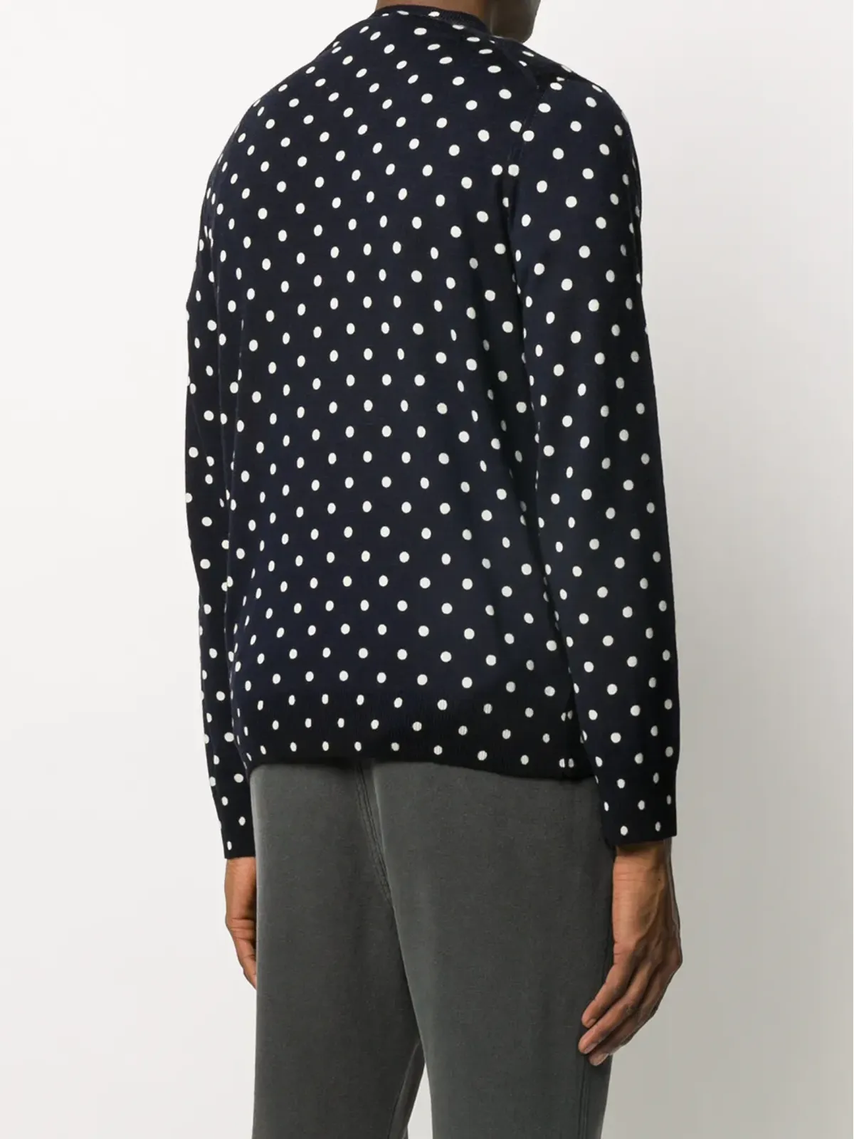 Comme Des Garçons ポルカドット柄 Vネックセーター - 画像4