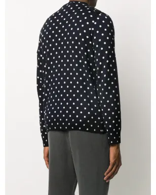 Comme Des Garçons ポルカドット柄 Vネックセーター - サムネイル4