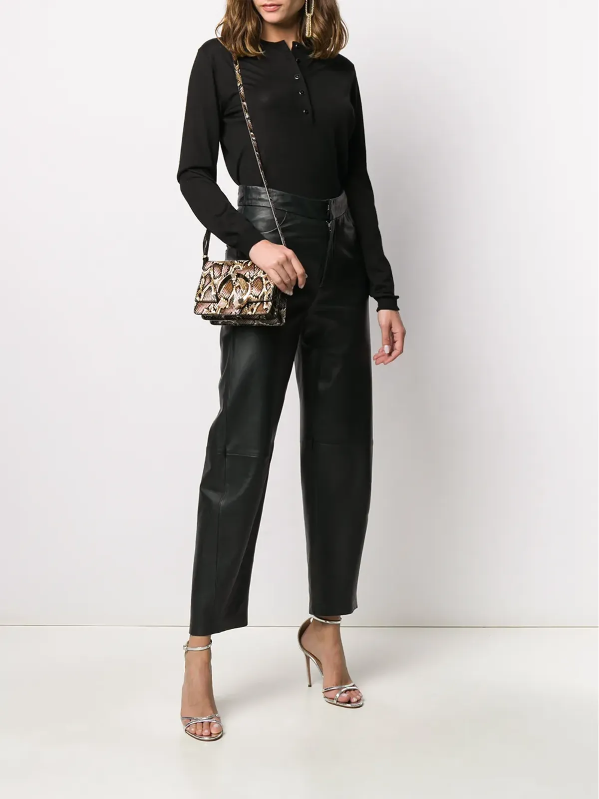 TOM FORD ロングスリーブポロシャツ - ブラック - 画像2