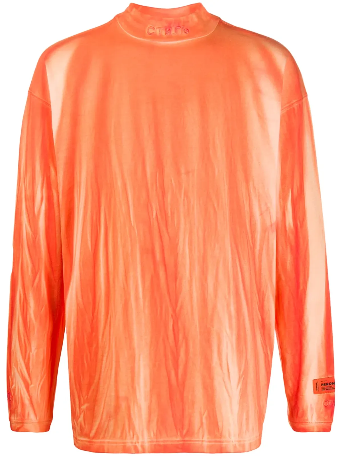 Heron Preston ストーンウォッシュド タートルネックトップ - 画像1