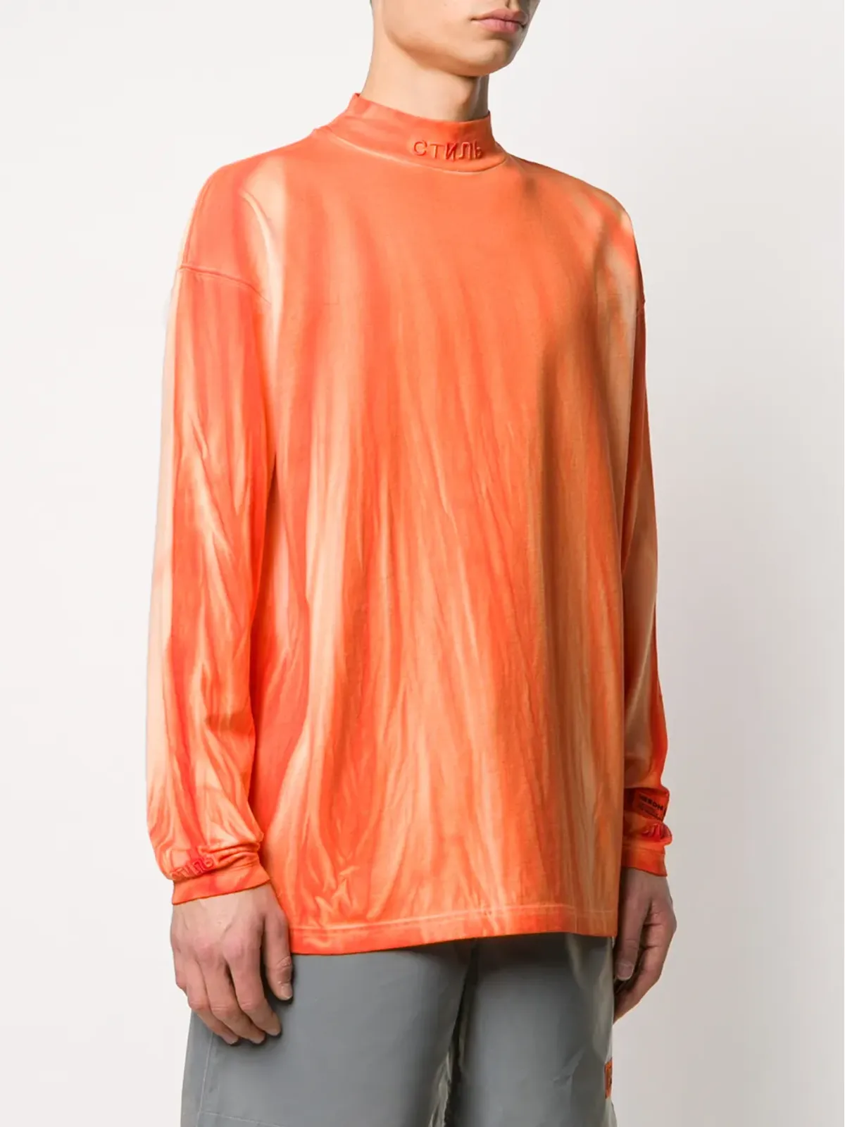 Heron Preston ストーンウォッシュド タートルネックトップ - 画像3