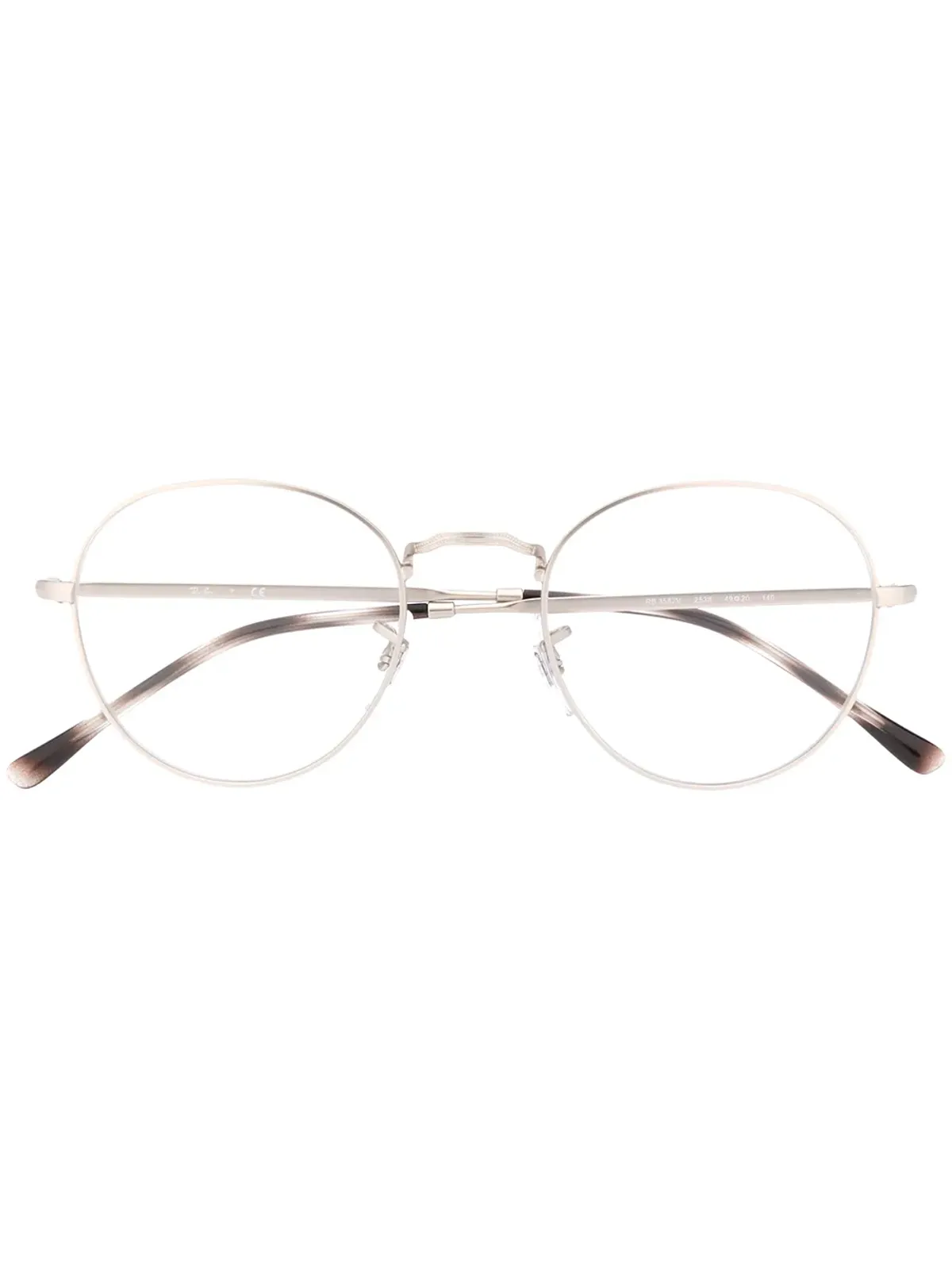 Ray-Ban 丸型フレーム眼鏡（シルバー） - 画像1