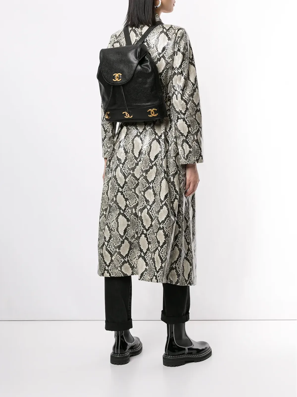 CHANEL Pre-Owned 1992 トリプルCCロゴバックパック - 画像2