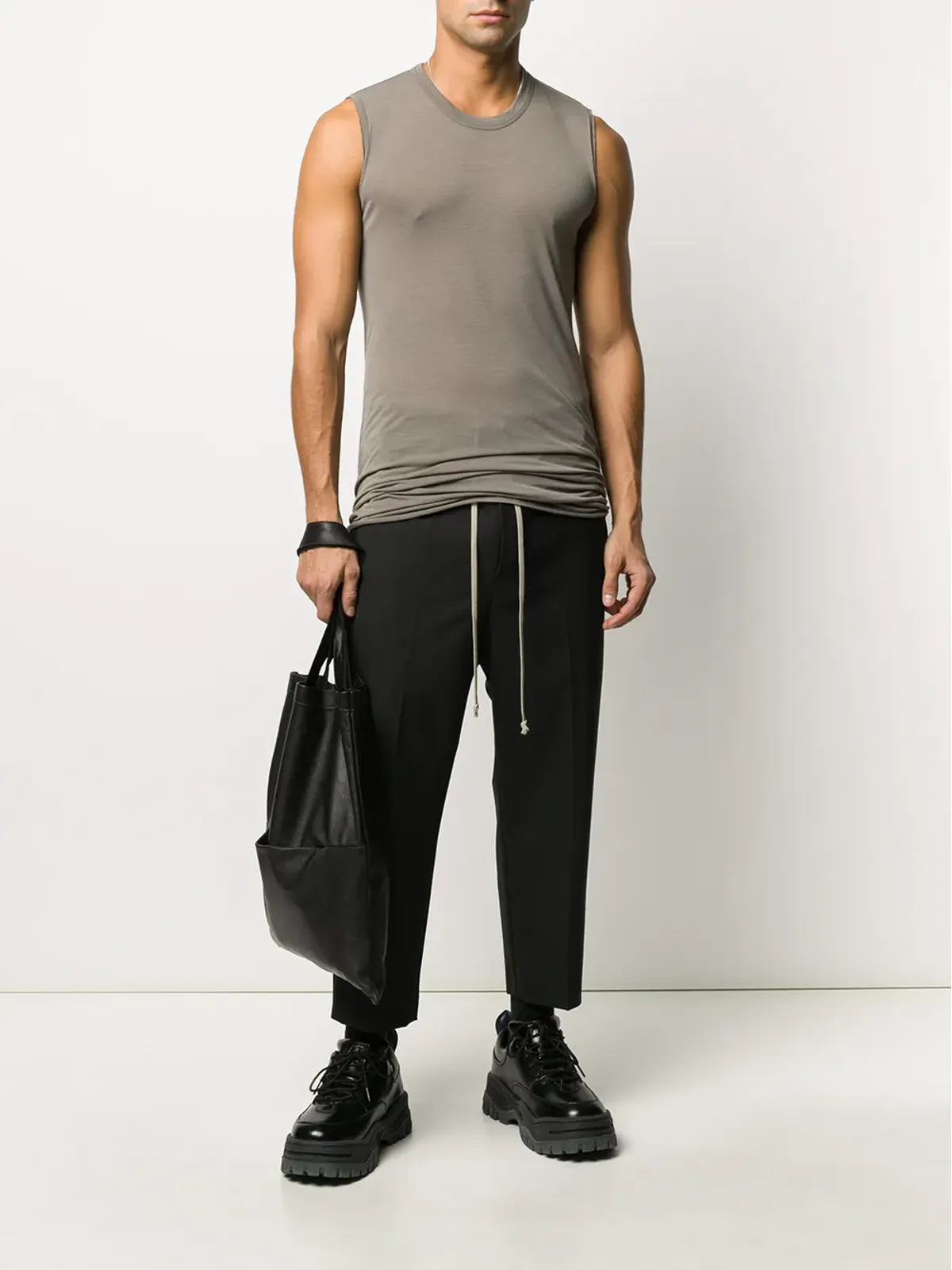 Rick Owens ロングクルーネック タンクトップ - グレー - 画像2