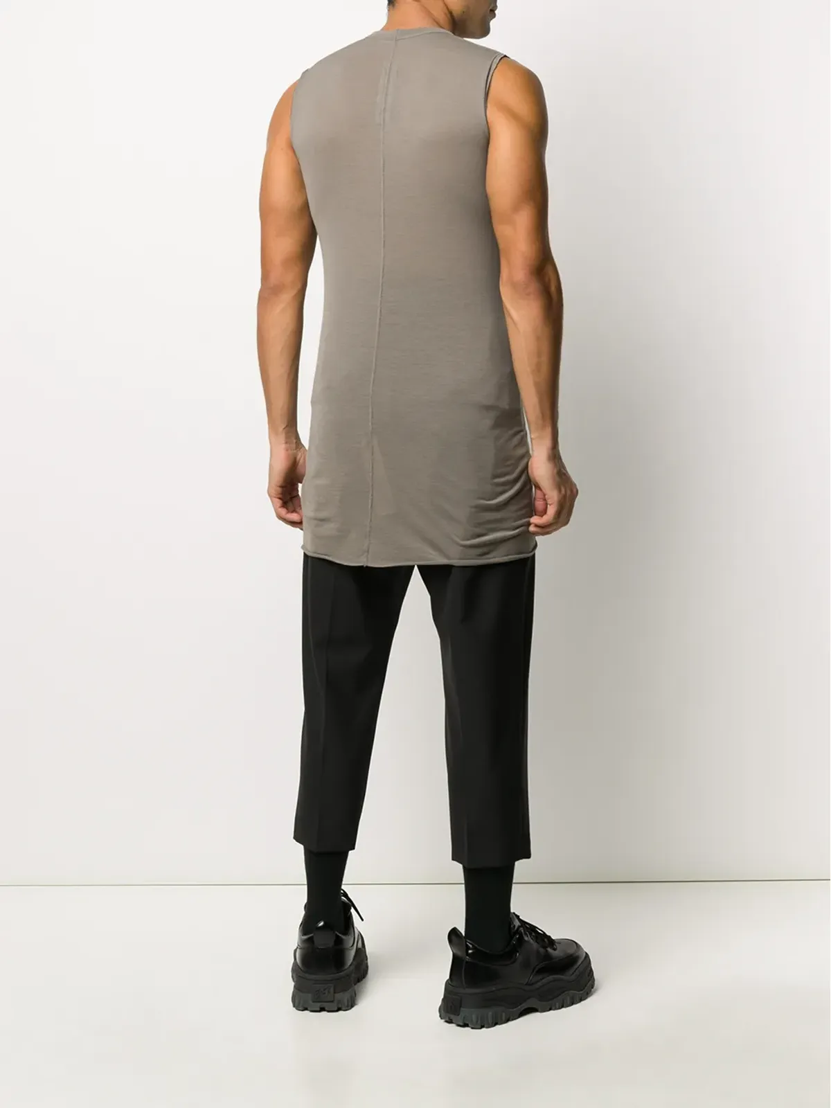 Rick Owens ロングクルーネック タンクトップ - グレー - 画像4