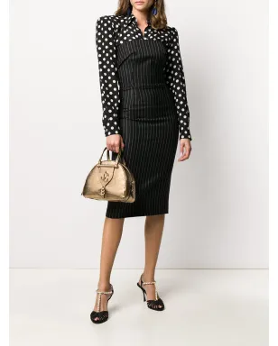 Dolce & Gabbana ピンストライプストラップレス ミディドレス - サムネイル2