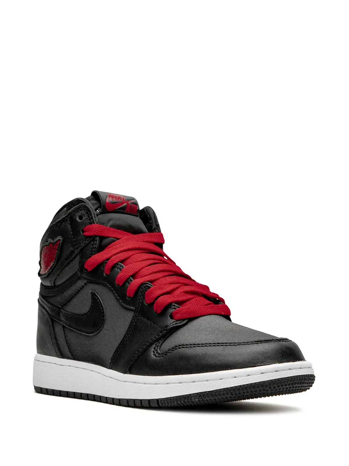 Jordan Kids Air Jordan 1 High Retro "Black Satin/Gym Red" sneakers - 画像2