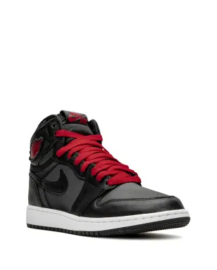 Jordan Kids Air Jordan 1 High Retro "Black Satin/Gym Red" sneakers - サムネイル2