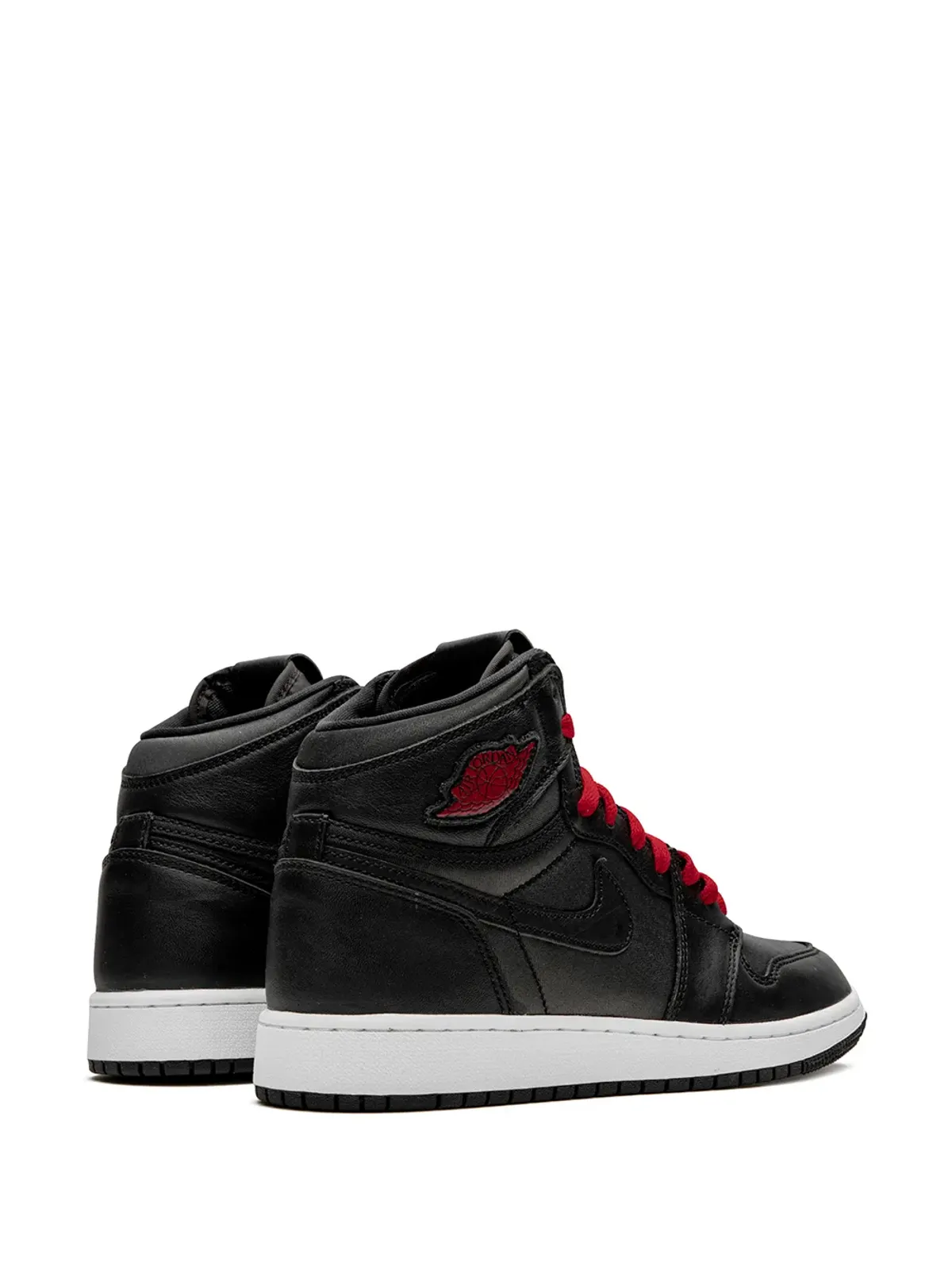 Jordan Kids Air Jordan 1 High Retro "Black Satin/Gym Red" sneakers - 画像3