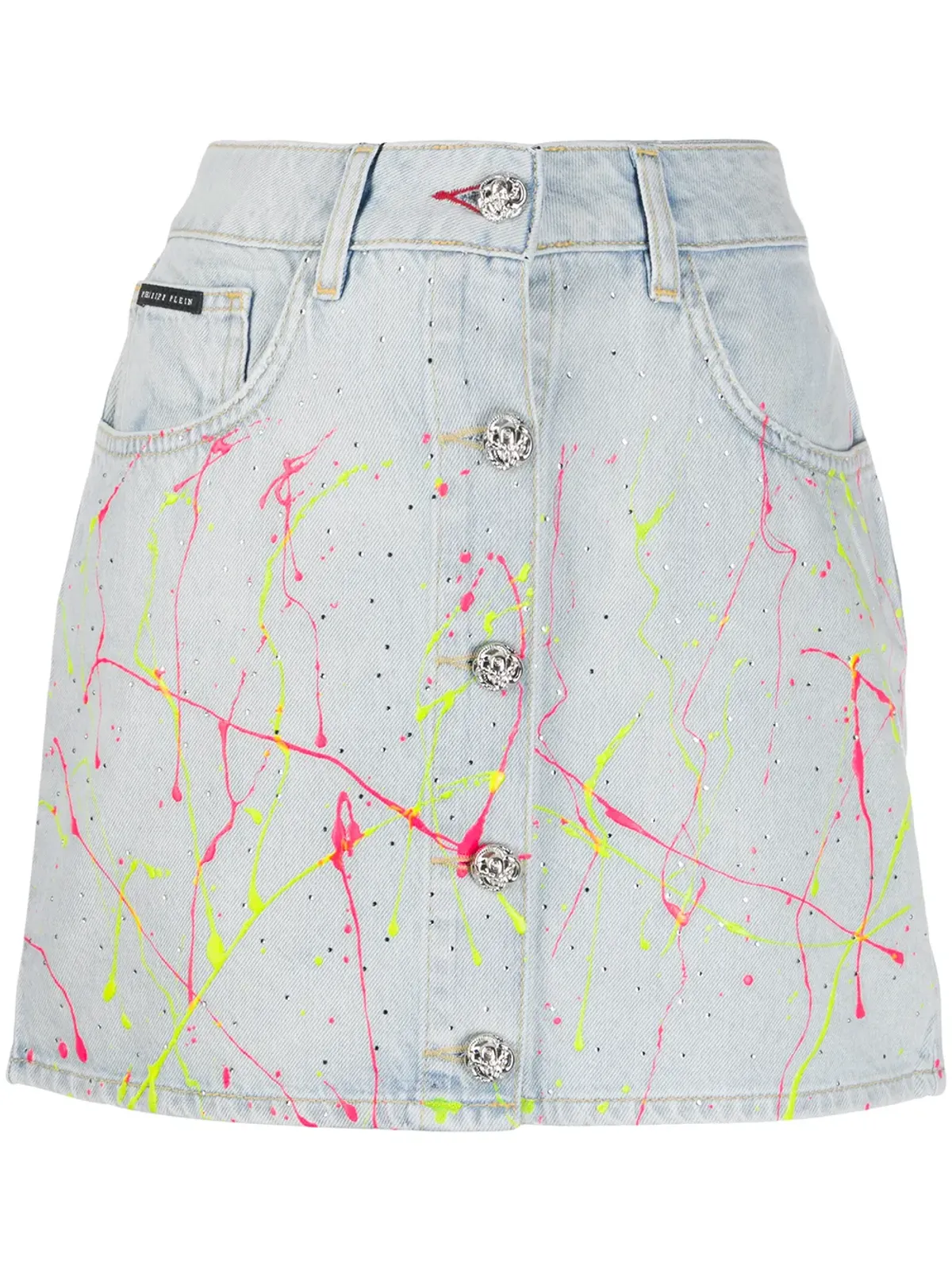 Philipp Plein ホットn'コールド デニムスカート - 画像1