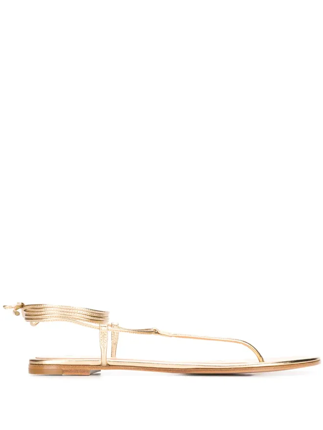 Gianvito Rossi Gianvito Rossi アンクルストラップフラットサンダルの商品画像