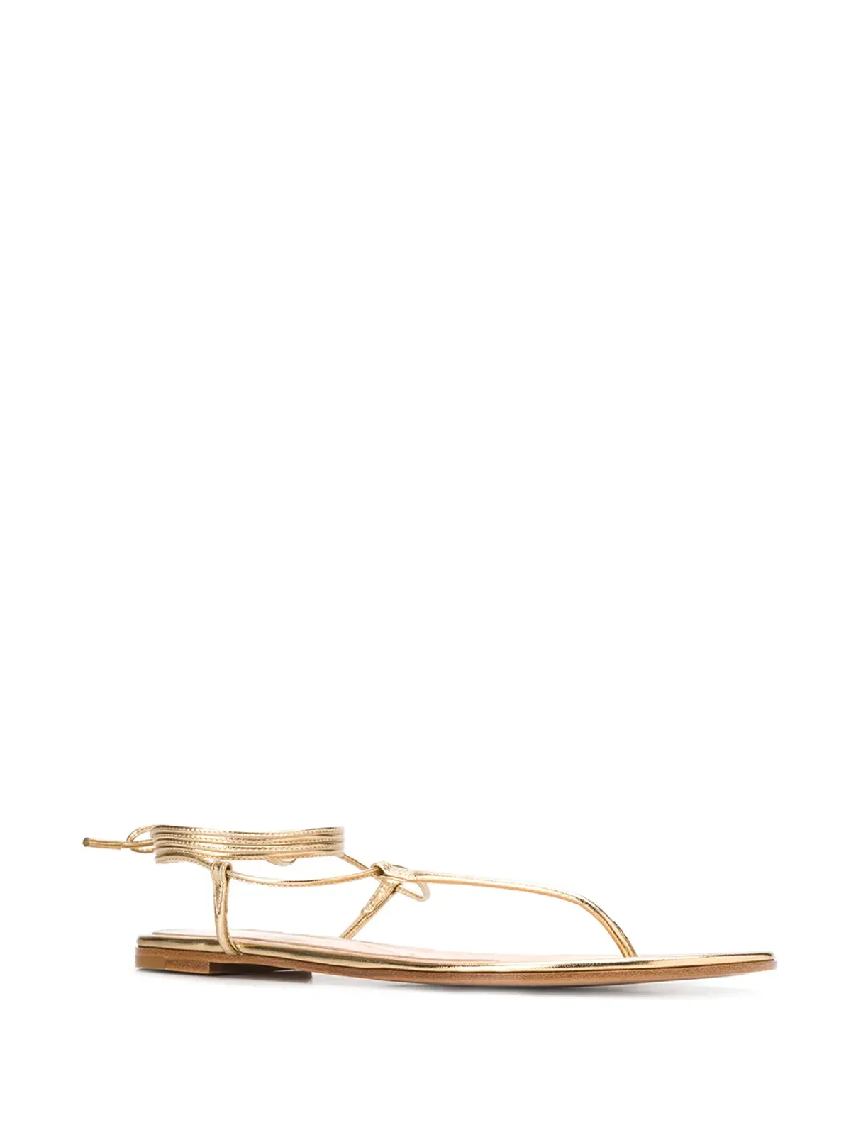 Gianvito Rossi アンクルストラップフラットサンダル - 画像2