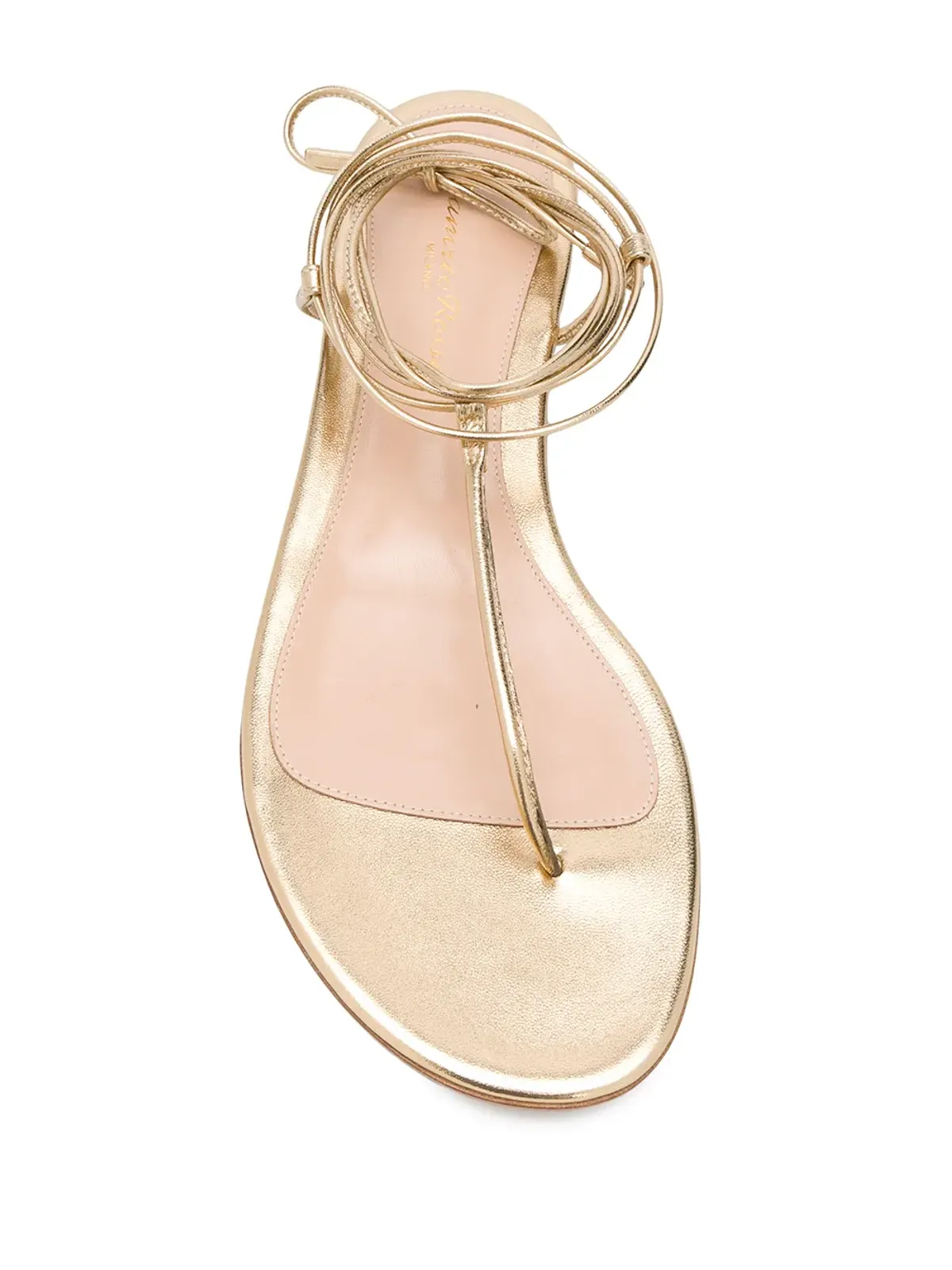Gianvito Rossi アンクルストラップフラットサンダル - 画像4