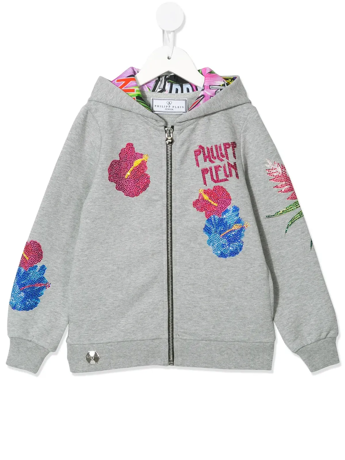 Philipp Plein Junior エンベリッシュド ロゴ フーディ - 画像1