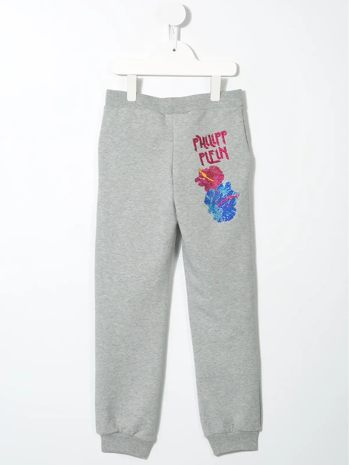 Philipp Plein Junior エンベリッシュド ロゴ トラックパンツ - Grey - 画像2